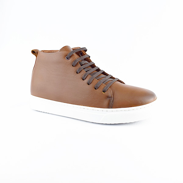 Basket pour homme 288-1 marron cuir .....     Basket cuir pour homme Maroc